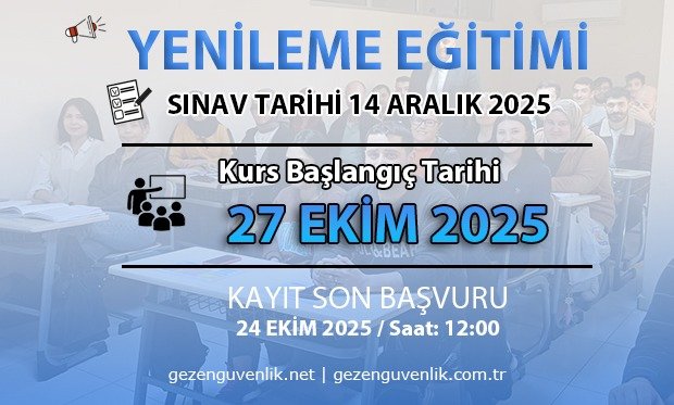 14 ARALIK 2025 SINAVI İÇİN YENİLEME EĞİTİMİ